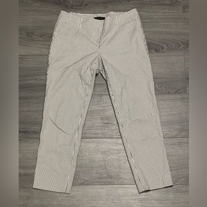 Ann Taylor Cream/Black Dress Pants